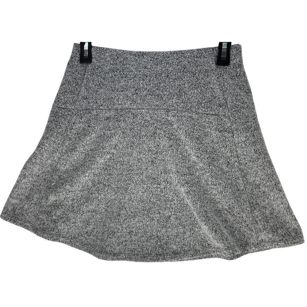 LOFT Skirt Womens XSP Gray Pull On Fuzzy Preppy Academia Minimalist Capsule